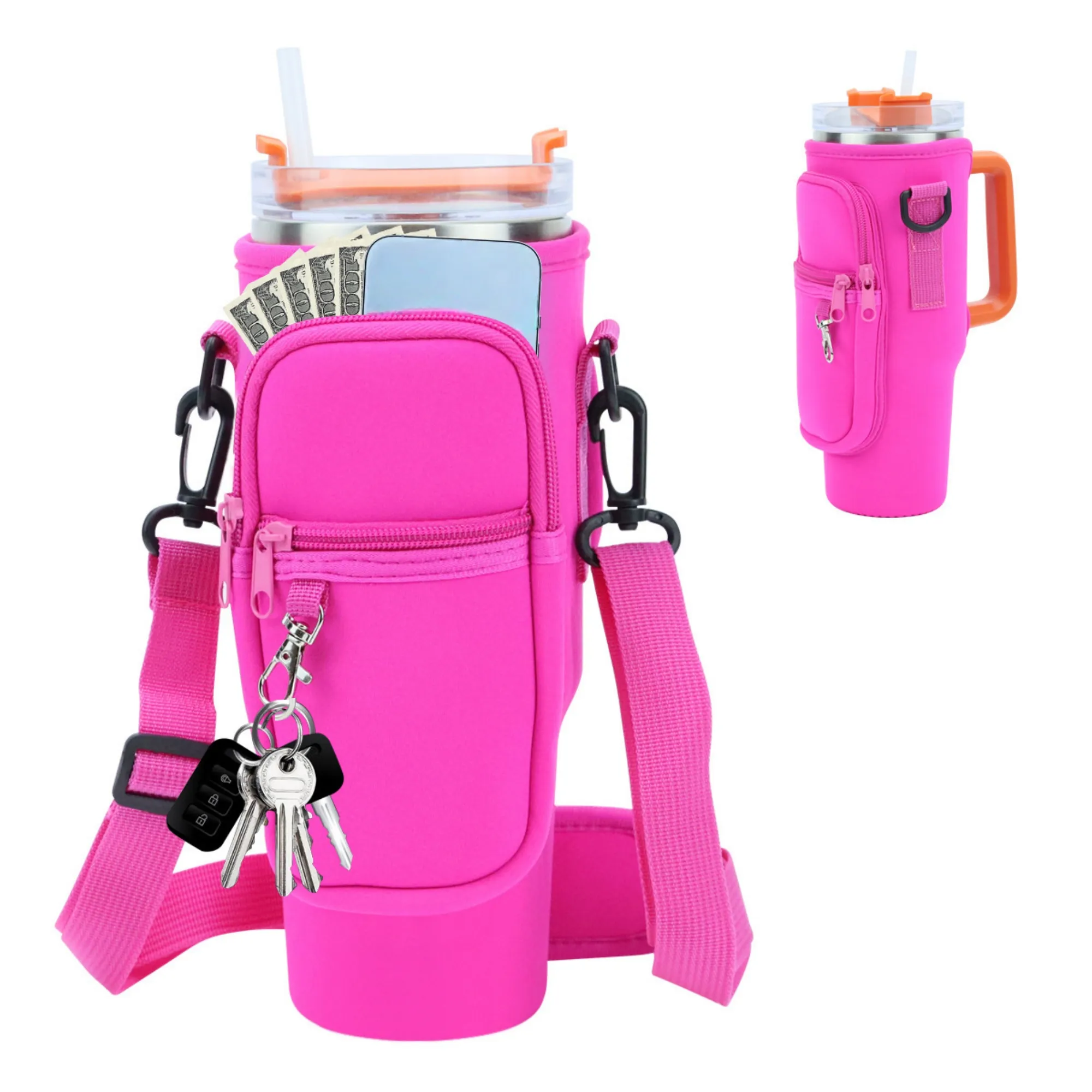 10oz Portable Travel Dog Water Dispenser with Bowl 2