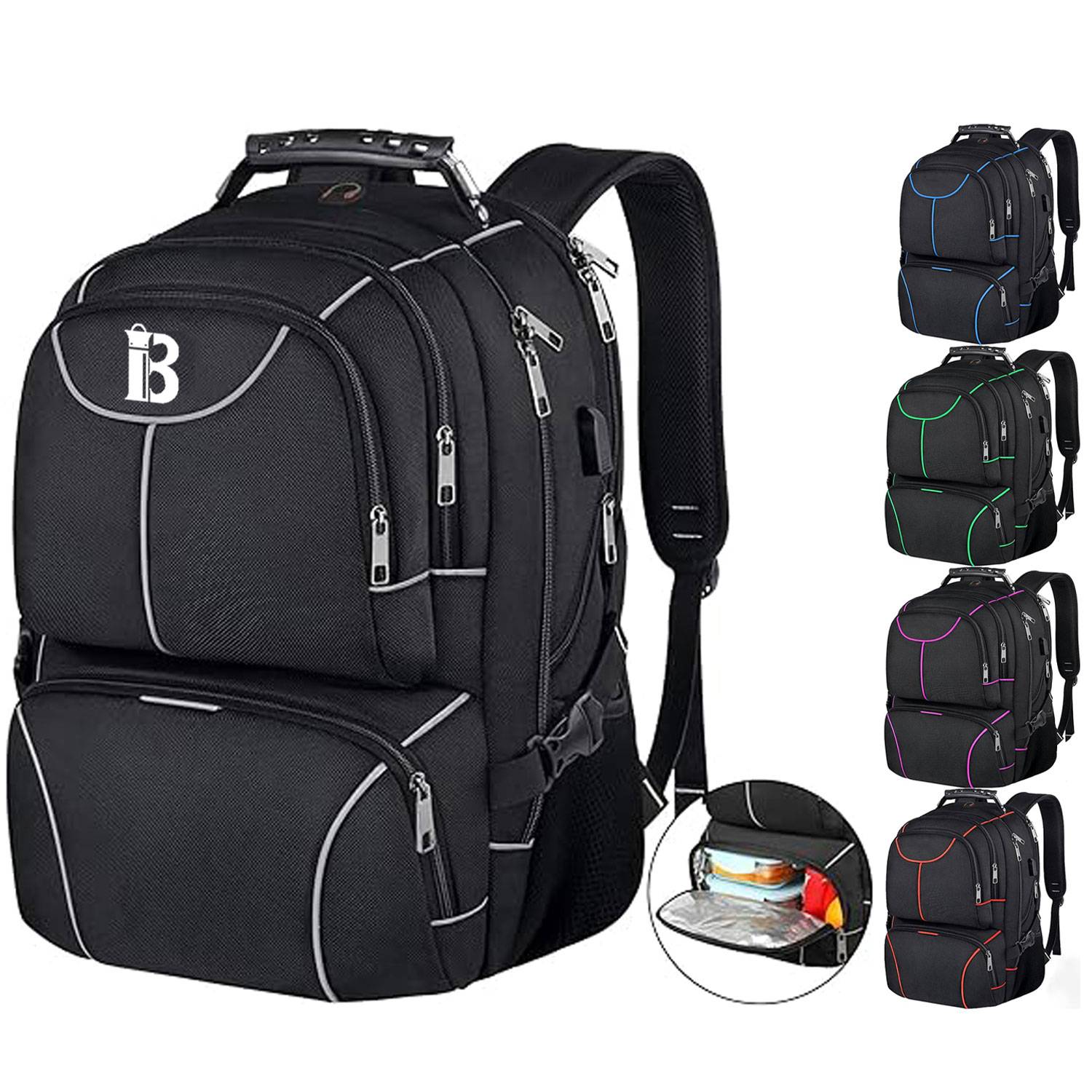 17L Insulated Laptop Backpack w/ Built-in Lunch Cooler