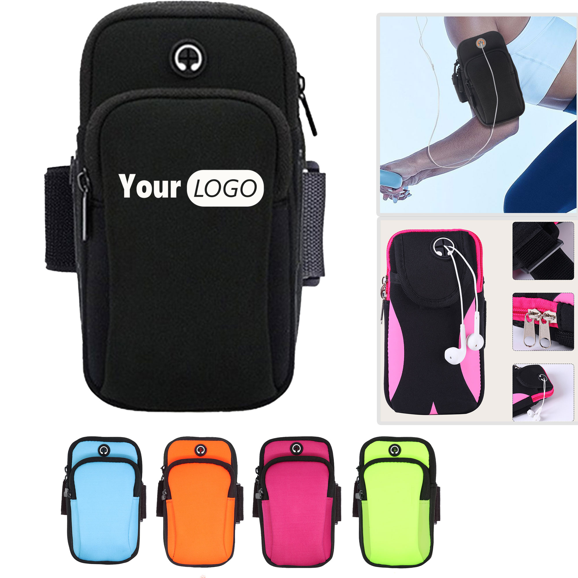 Running Phone Arm Bag with Earphone Hole 2