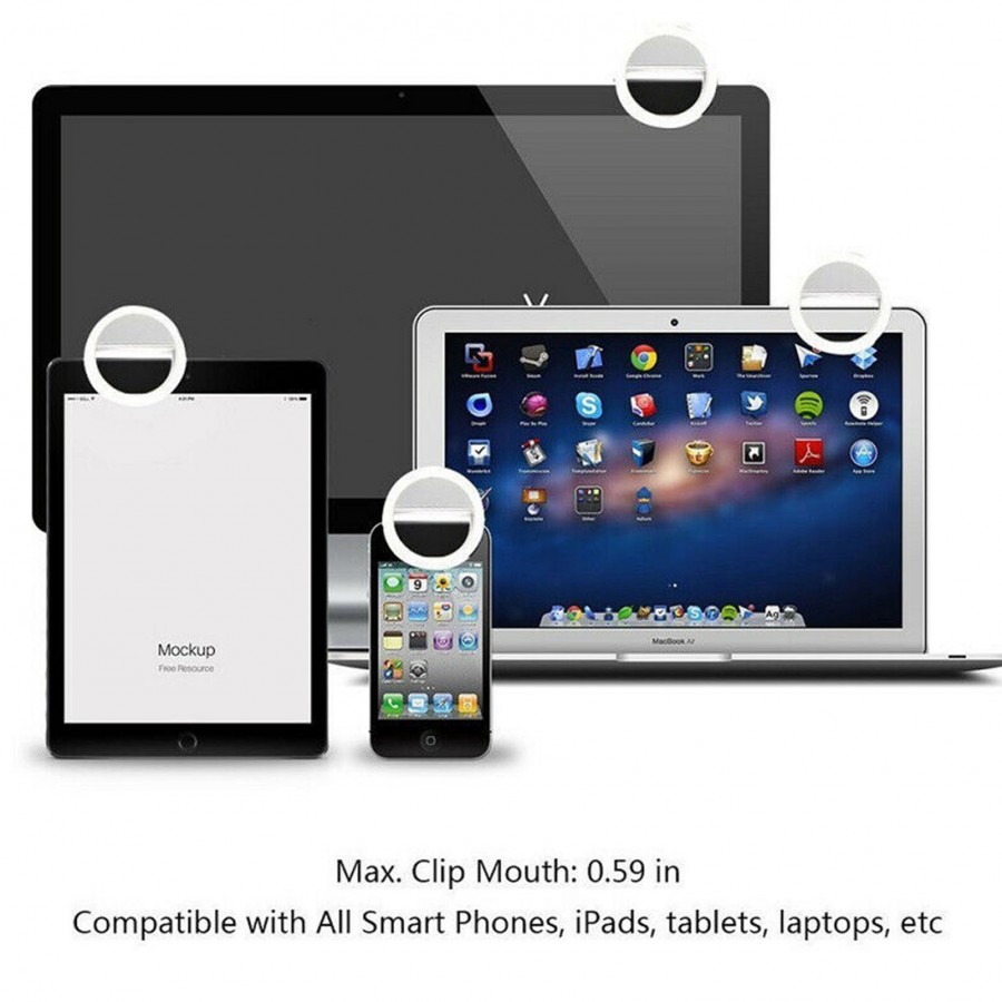 Clip On Ring Light for Selfie and Zoom Video Conference 7