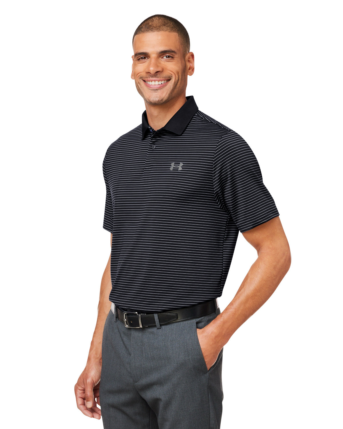 Men's 3 0 Striped Perf Polo