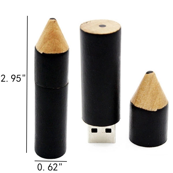 Wooden Pencil Shape USB Drive 2
