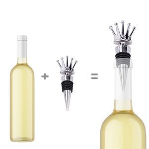 Elegant Silver Crown Wine Bottle Stopper 9