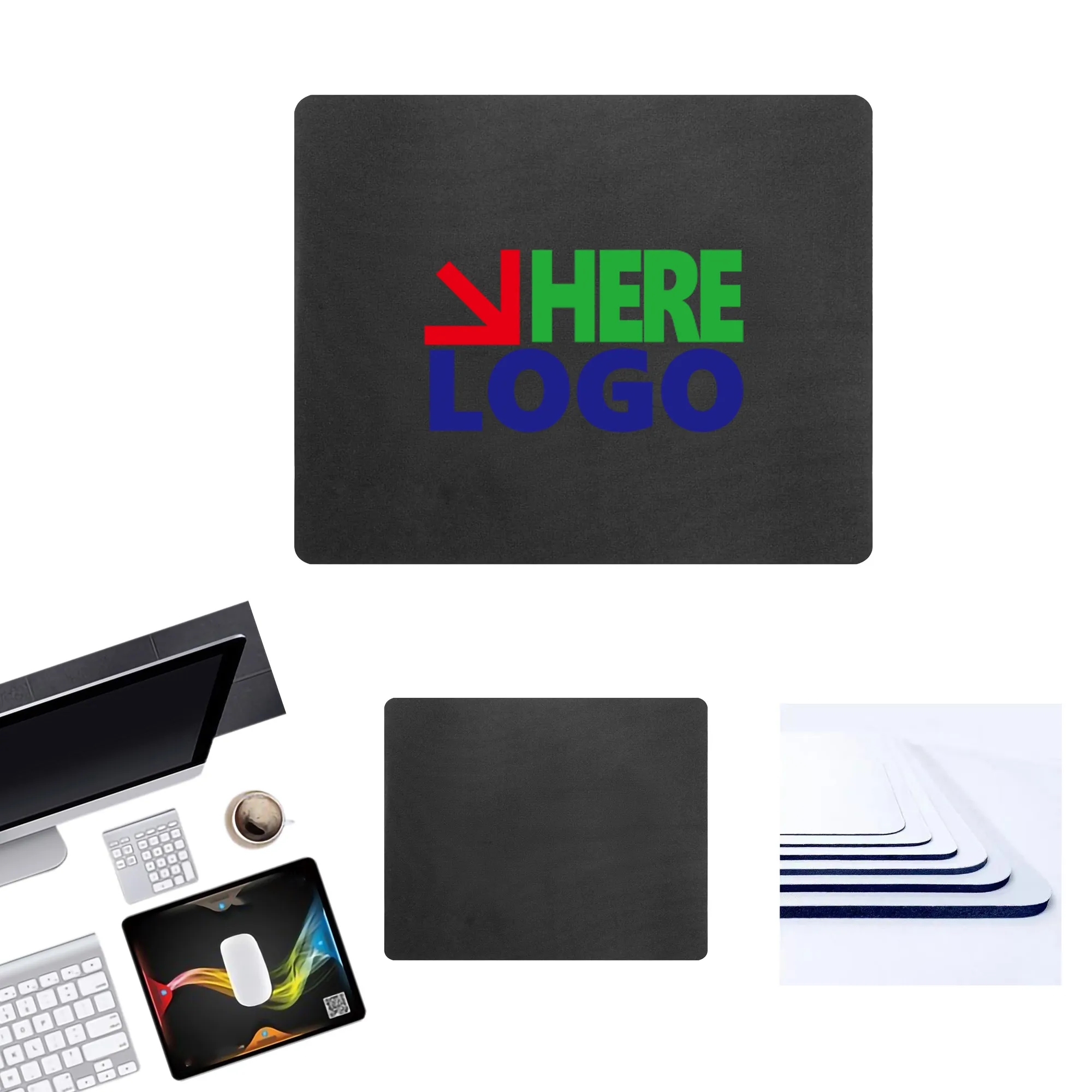 Washable Non-Slip Square Rubber Base Mouse Pad Mat MOQ100