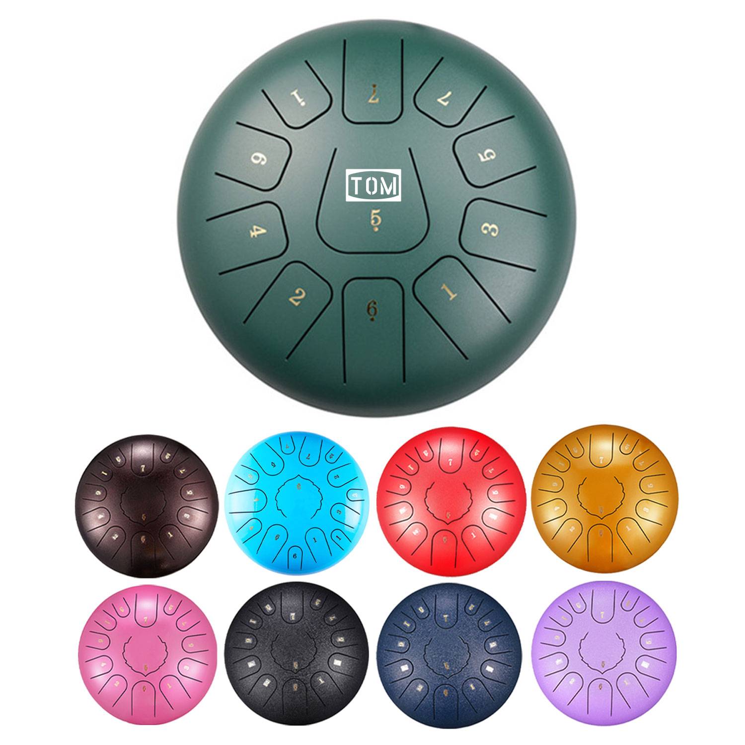 12 inch 13 Tone Steel Tongue Drum Percussion Instrument 16