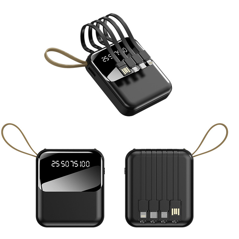 10000 Mah Power Bank W/ 4 Cables 1