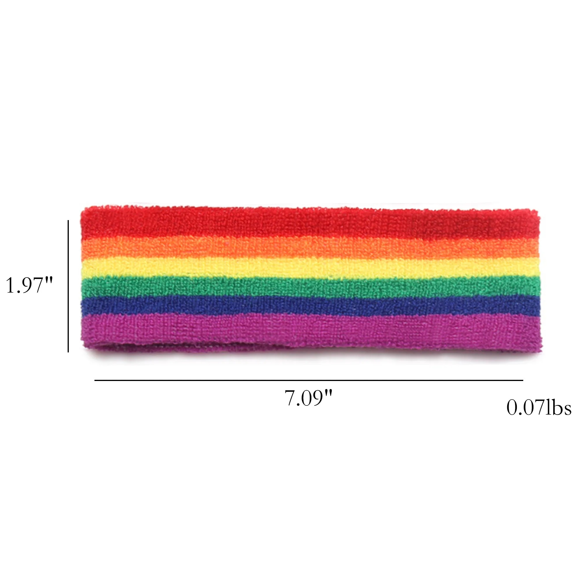 Rainbow Cotton Sports Towel Headband LGBTQ 7