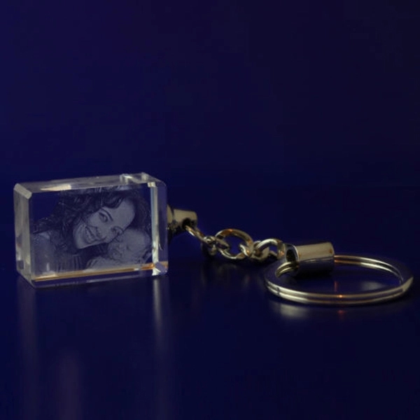 Photo Crystal Keyring - 2D 3