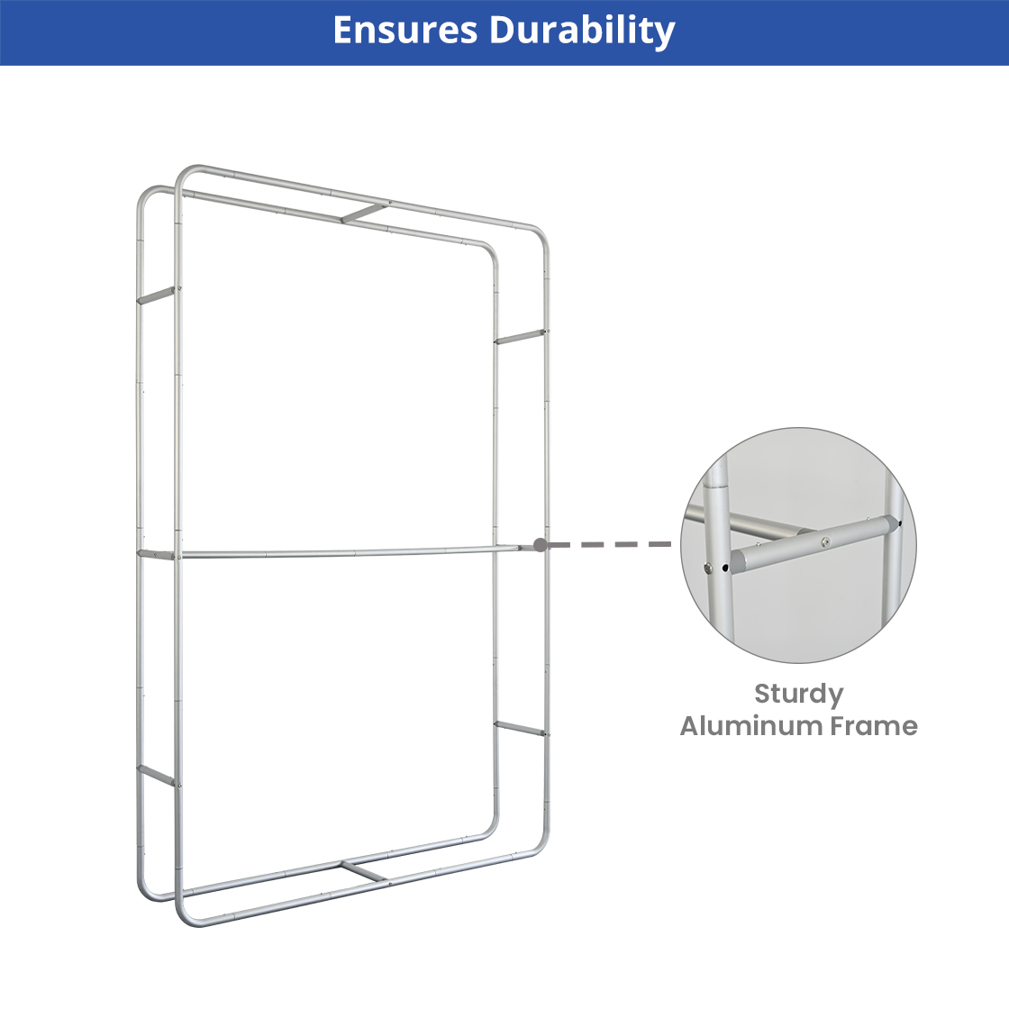 3D Fabric Banner Stand with Round Corners - 6.5' x 10' (Graphic & Hardware Combo) 6