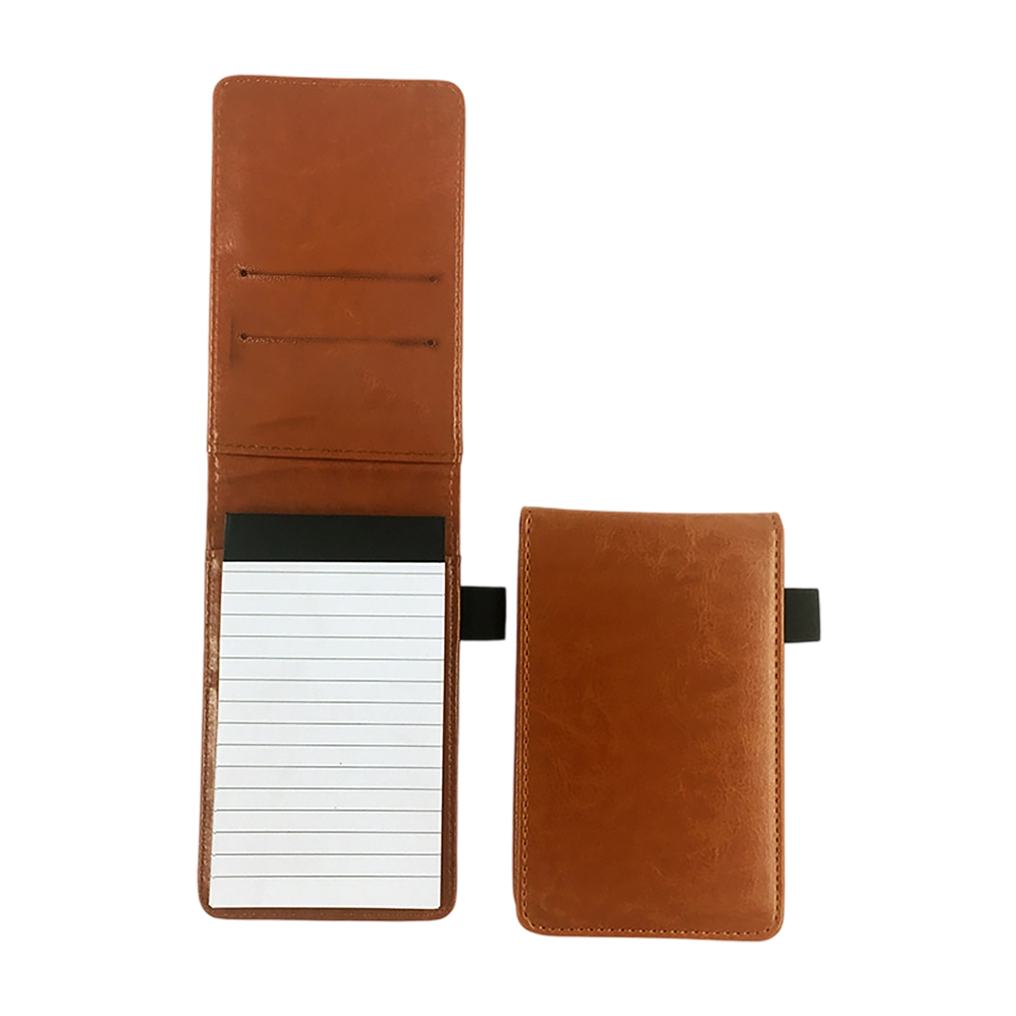 Premium Leather Mini Pocket Notepad Set with Pen Holder 10