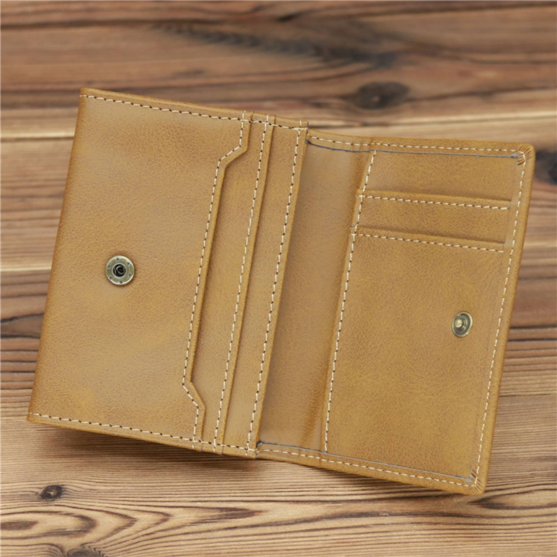 Small RFID Card Wallet Slim PU Leather Business 7