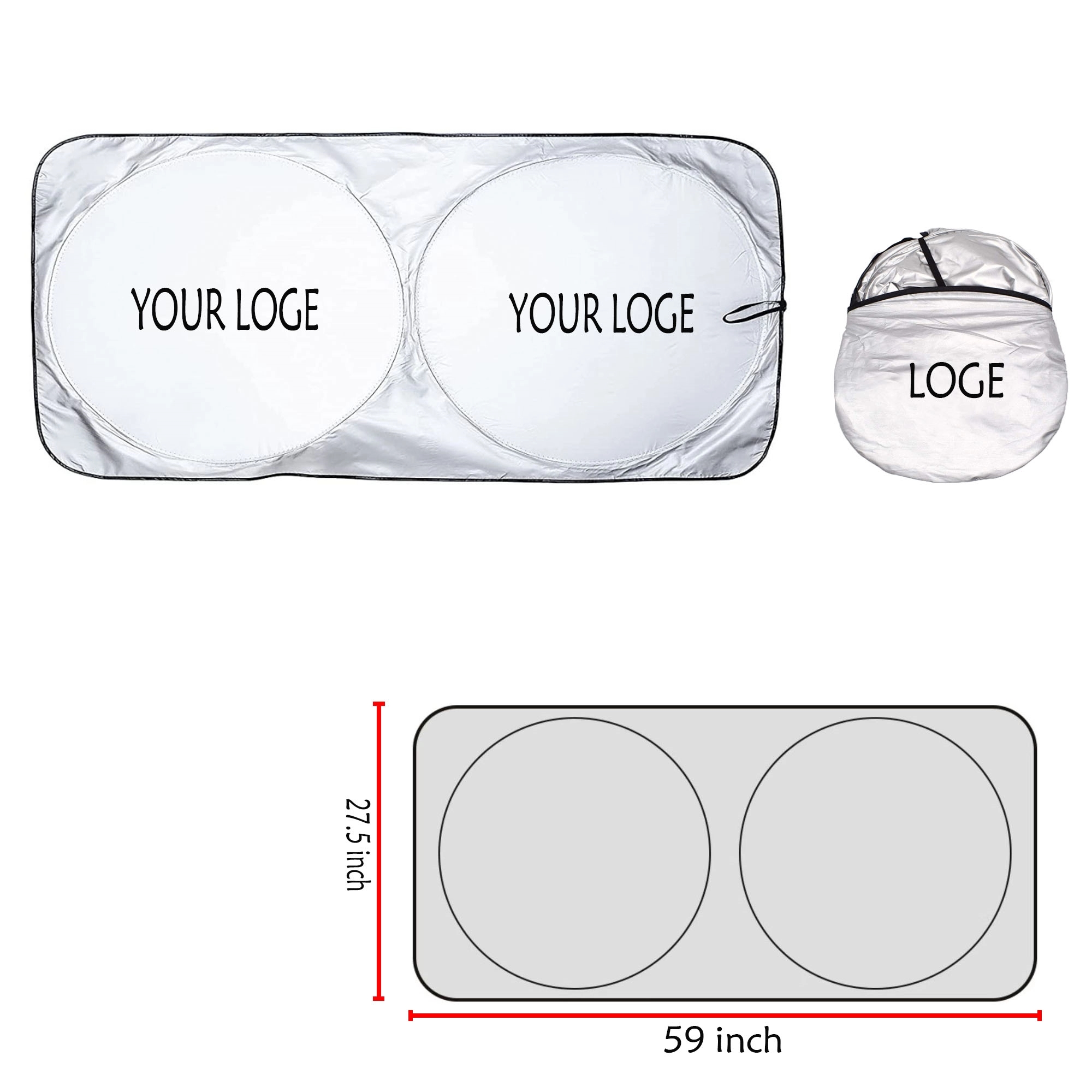 Folding Car Sun Shade MOQ 100pcs 3