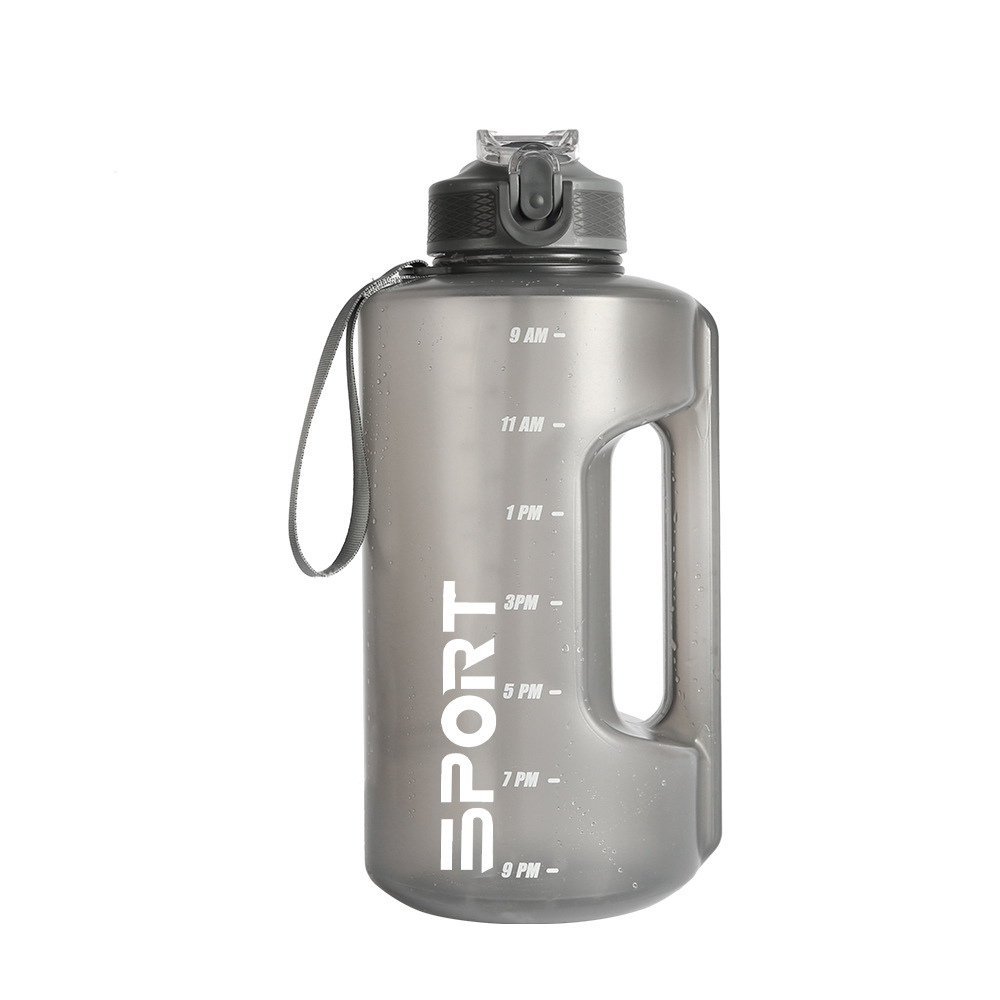 64oz. Leakproof Drinking Water Bottle w/ Time Marker Half Gallon 5