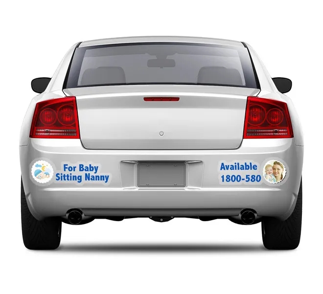 Die-Cut Clear Bumper Stickers (12" x 12"/sqft) 1