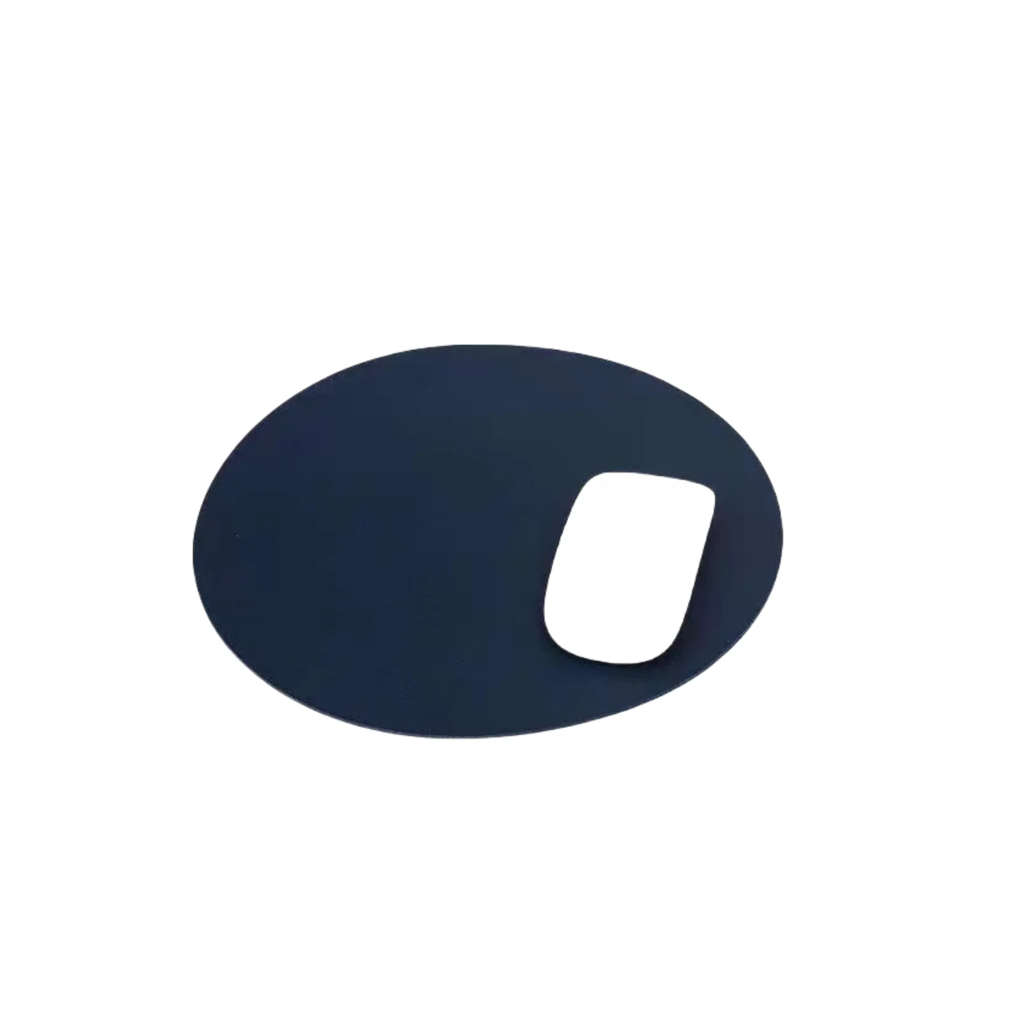 Simple Solid Color Round PU Leather Waterproof Mouse Pad" 2