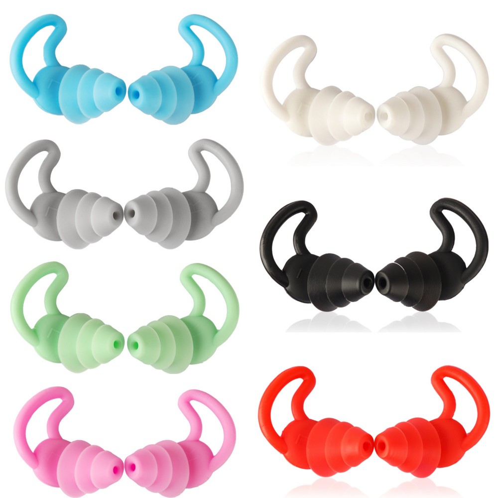 Silicone Shark Fin Shaped Noise Reduction Earplugs 6