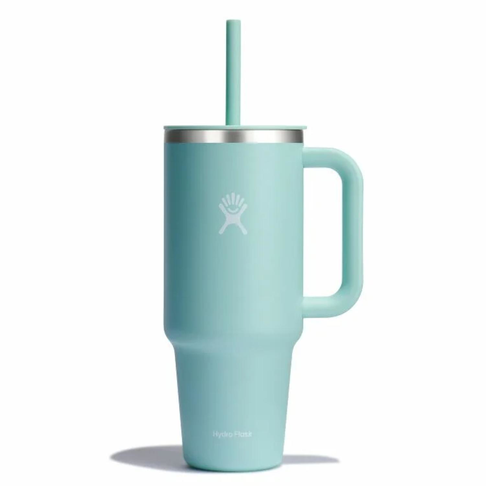 40 oz Hydro Flask® Stainless Steel Insulated Travel Tumbler w/ Handle & Straw