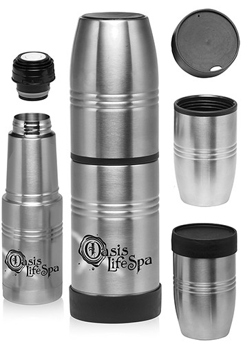 18 oz Stainless Steel Vacuum Bottle, custom water bottle with logo imprint 2