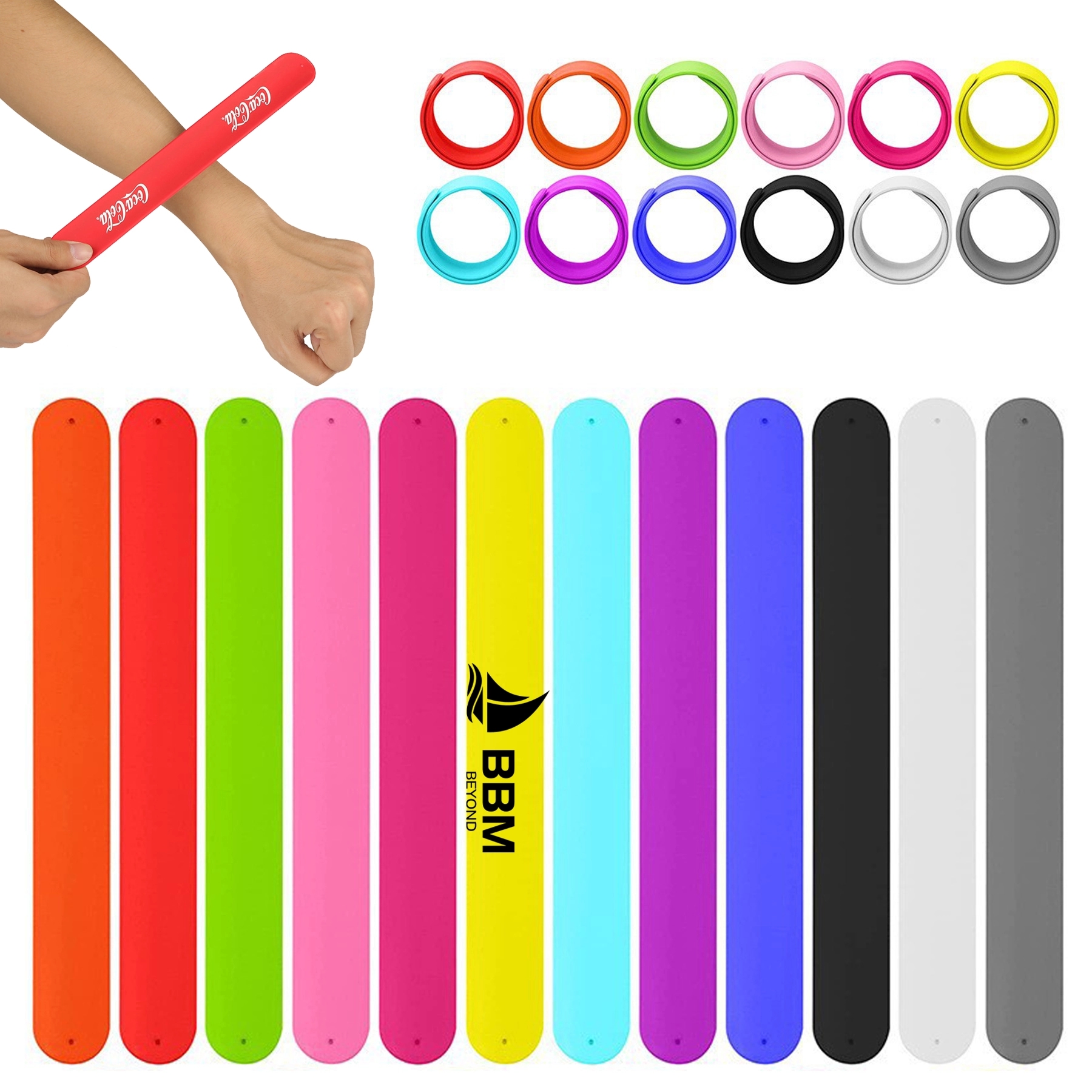 Rainbow Silicone Slap Bracelet 2