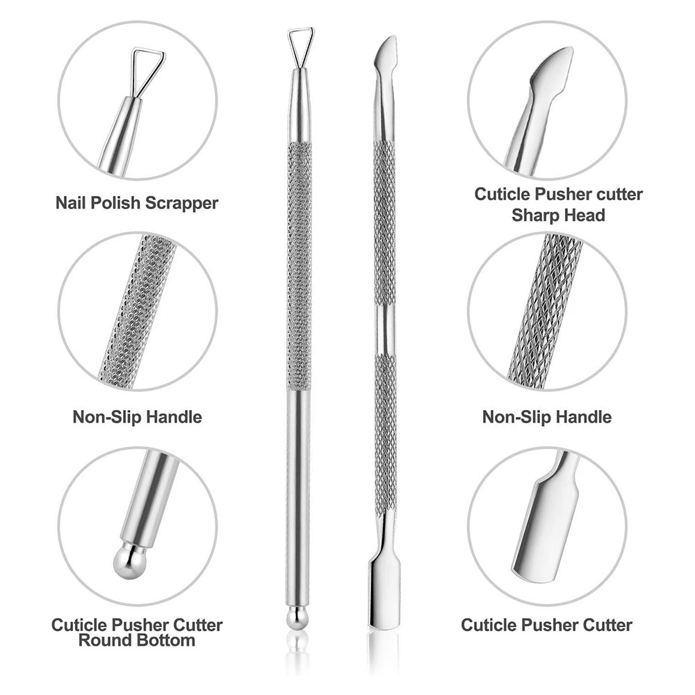 Cuticle Trimmer with Cuticle Pusher and Cutter 4