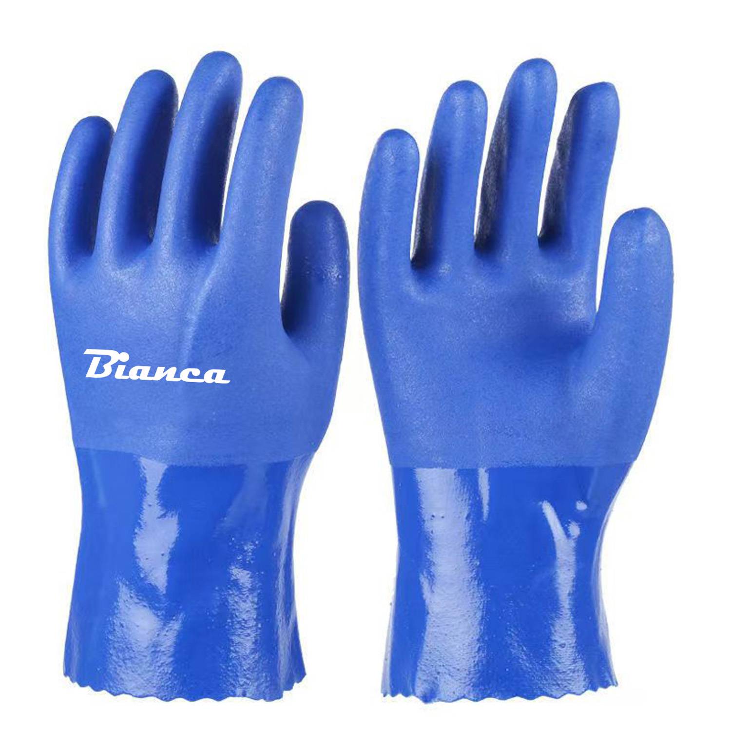 Waterproof Oil-Resistant PVC Work Gloves 2