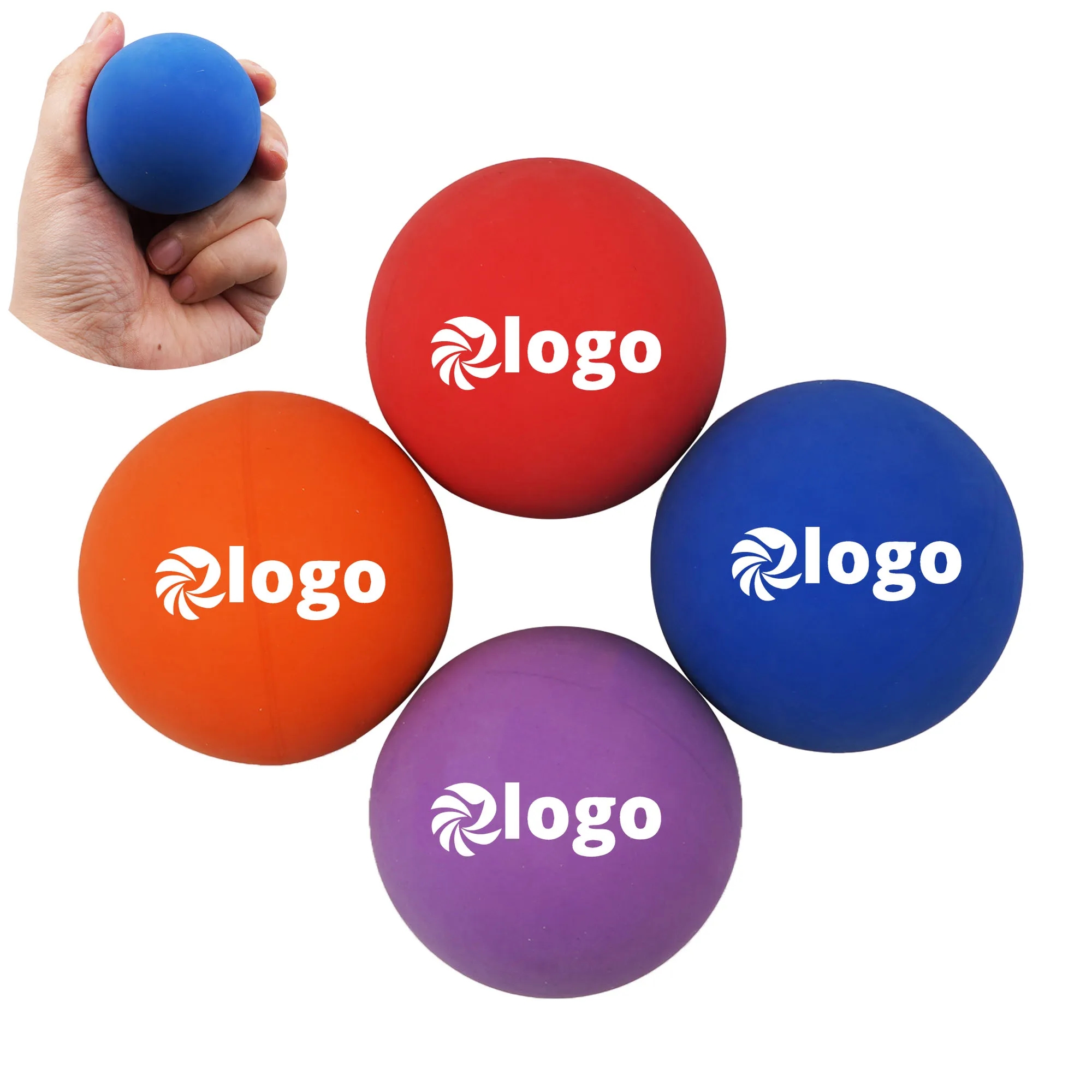 Custom Rubber High Bounce Handball Toy MOQ 100pcs 2