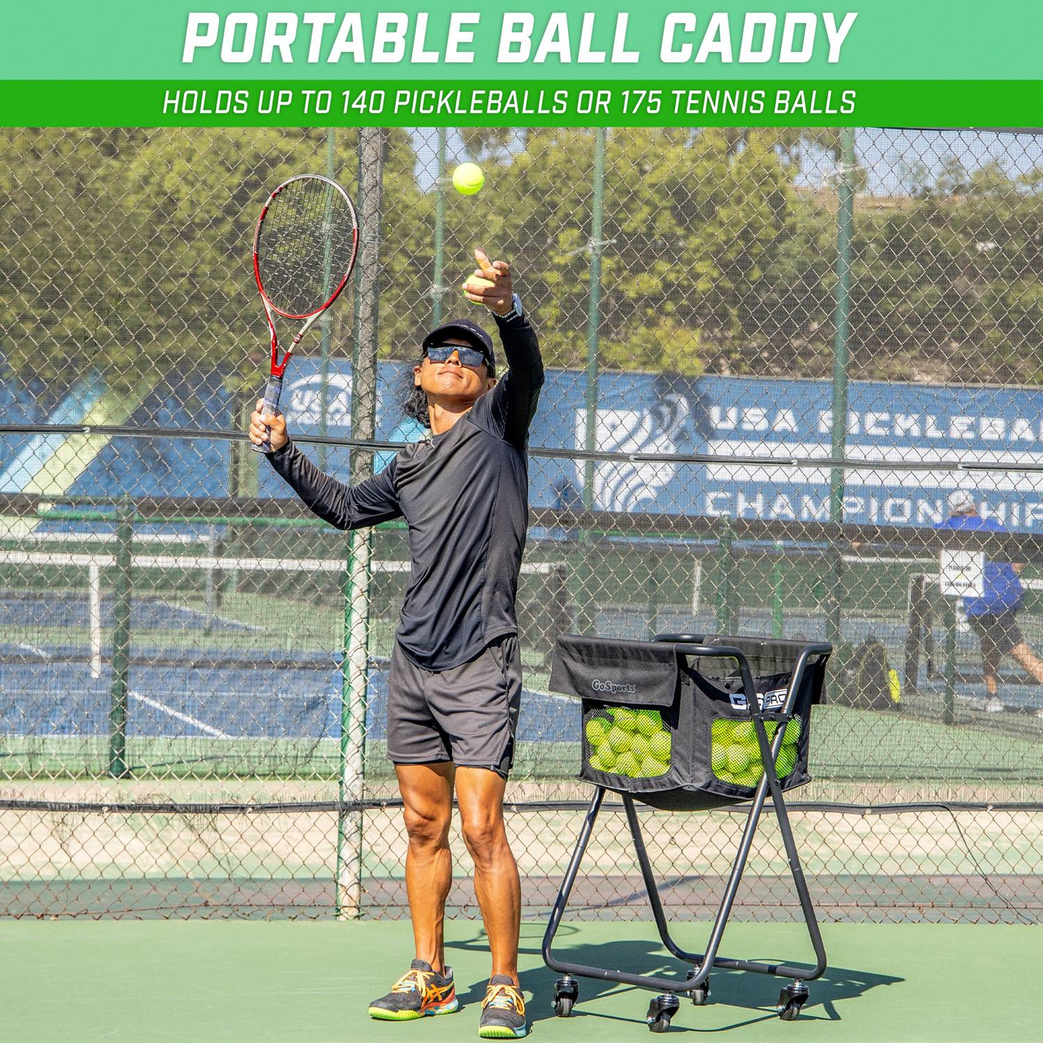 Portable Tennis & Pickleball Coaching Cart 6