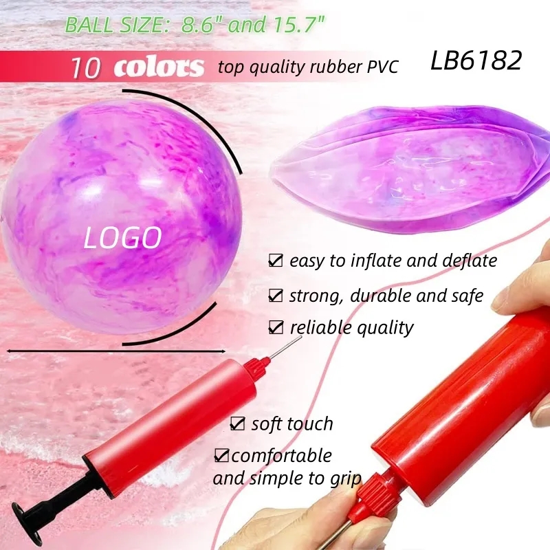 Inflatable Yoga Marbleized Bouncy Balls for Kids Outdoor Fun 3