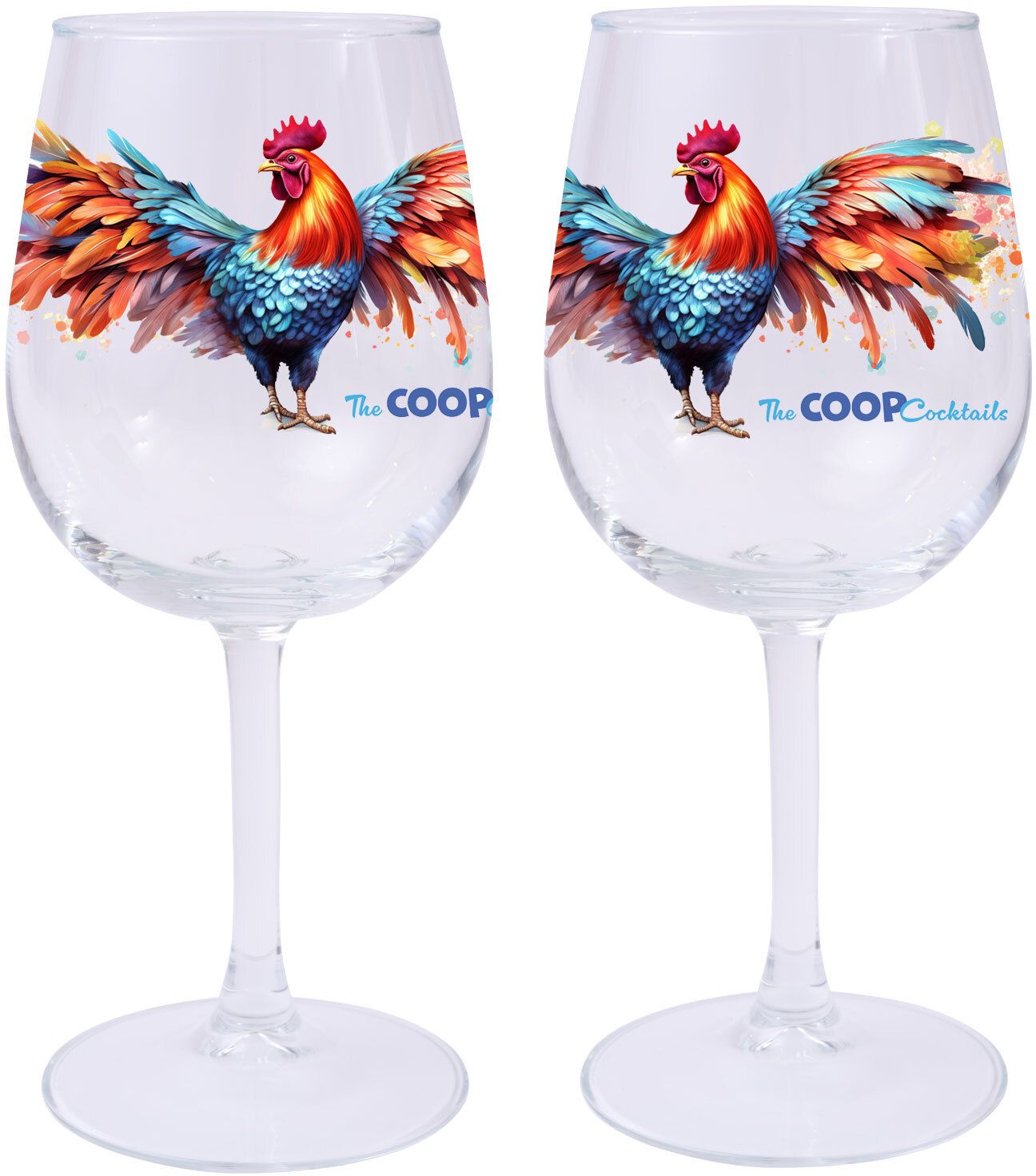 FULL COLOR WINE GLASS 12.75 11