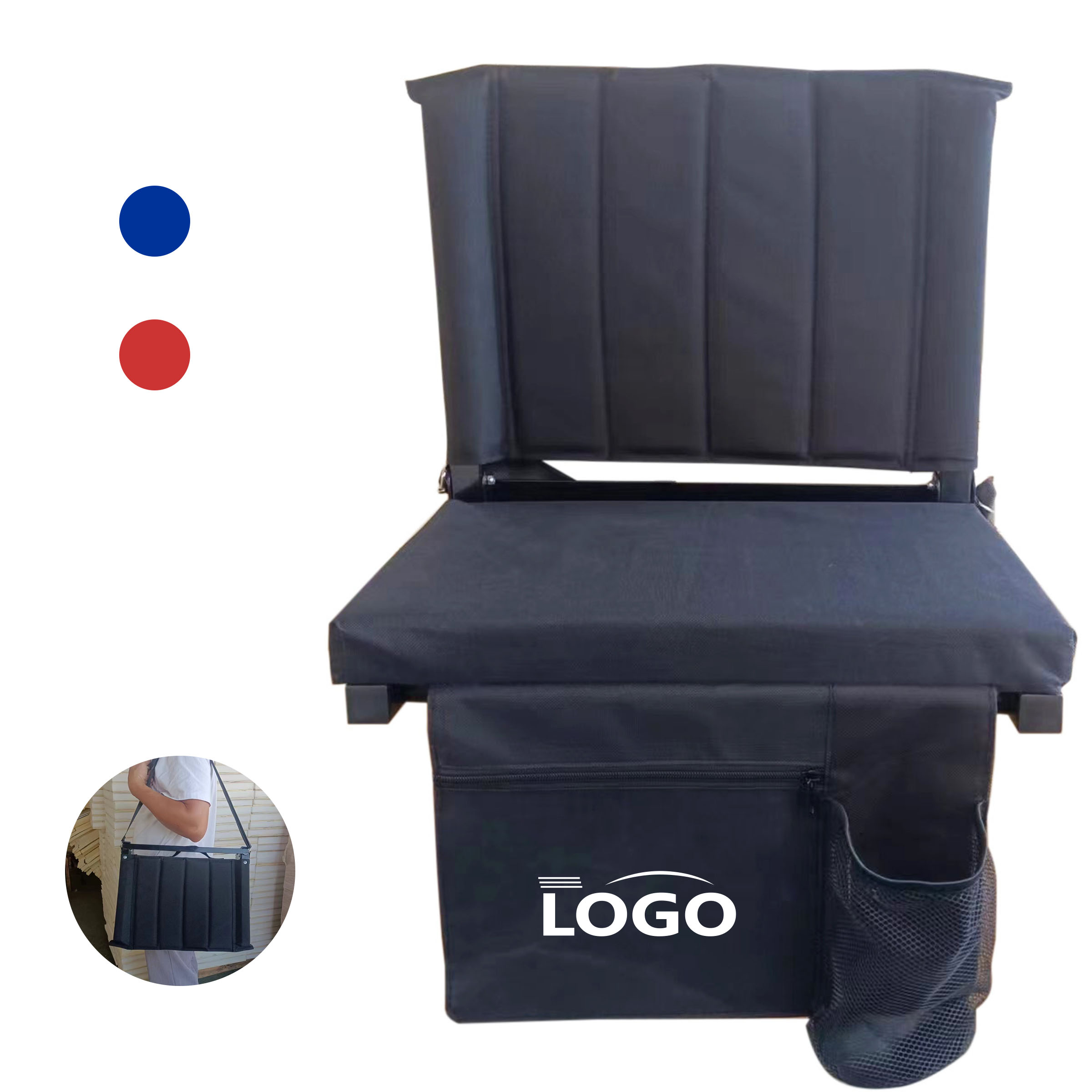 Compact Folding Chair with Backrest for Sports and Stadiums 5
