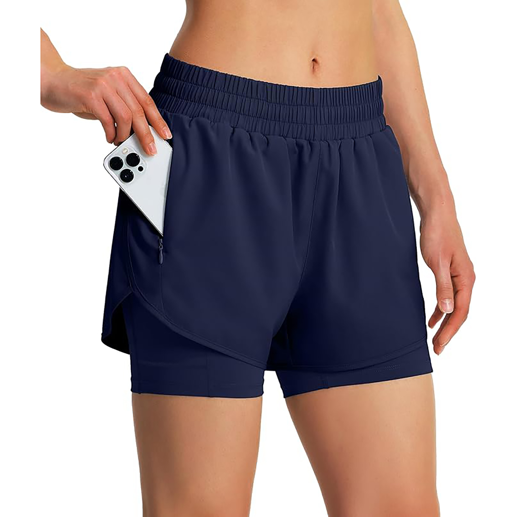 Women's2 I n 1 Quick Drying Sports Shorts with Lining 10