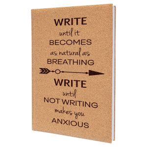 7" X 9 3/4" Laserable Leatherette Journal-Lined Notepad 2