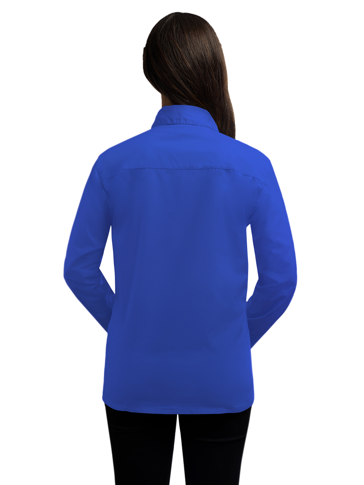 Blue Generation - Women's Pocketless Long Sleeve Superblend Poplin Shirt 5