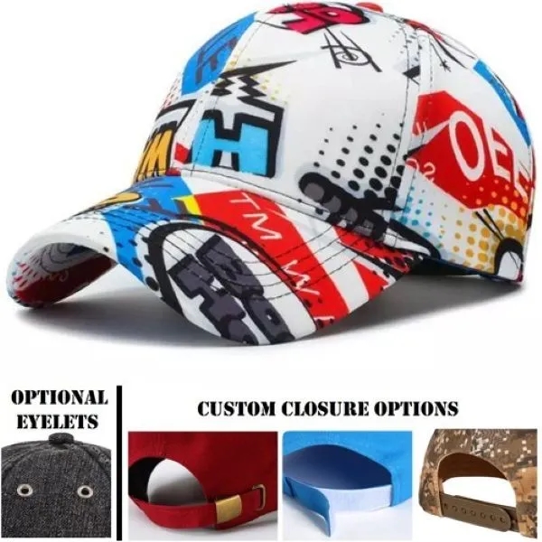 6 Panel Dye-Sublimated Structured Baseball Caps 3