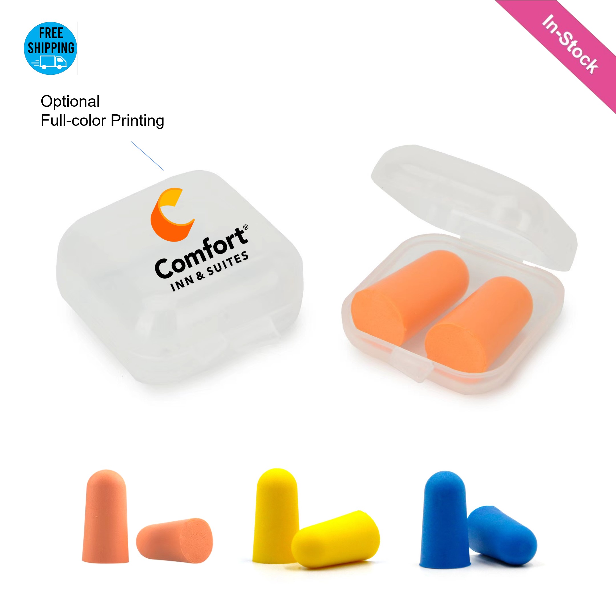 ANSI Certificated Ear Plugs in Clear Case (NNR: 32dB) 1