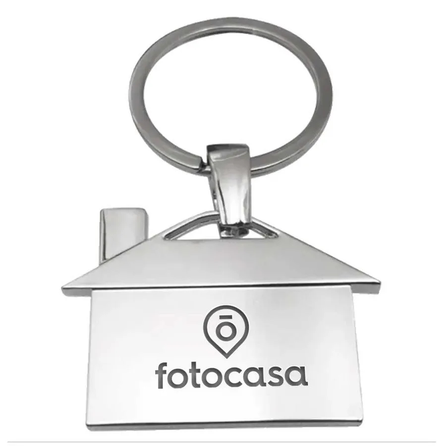 House-Shaped Metal Keychain 1