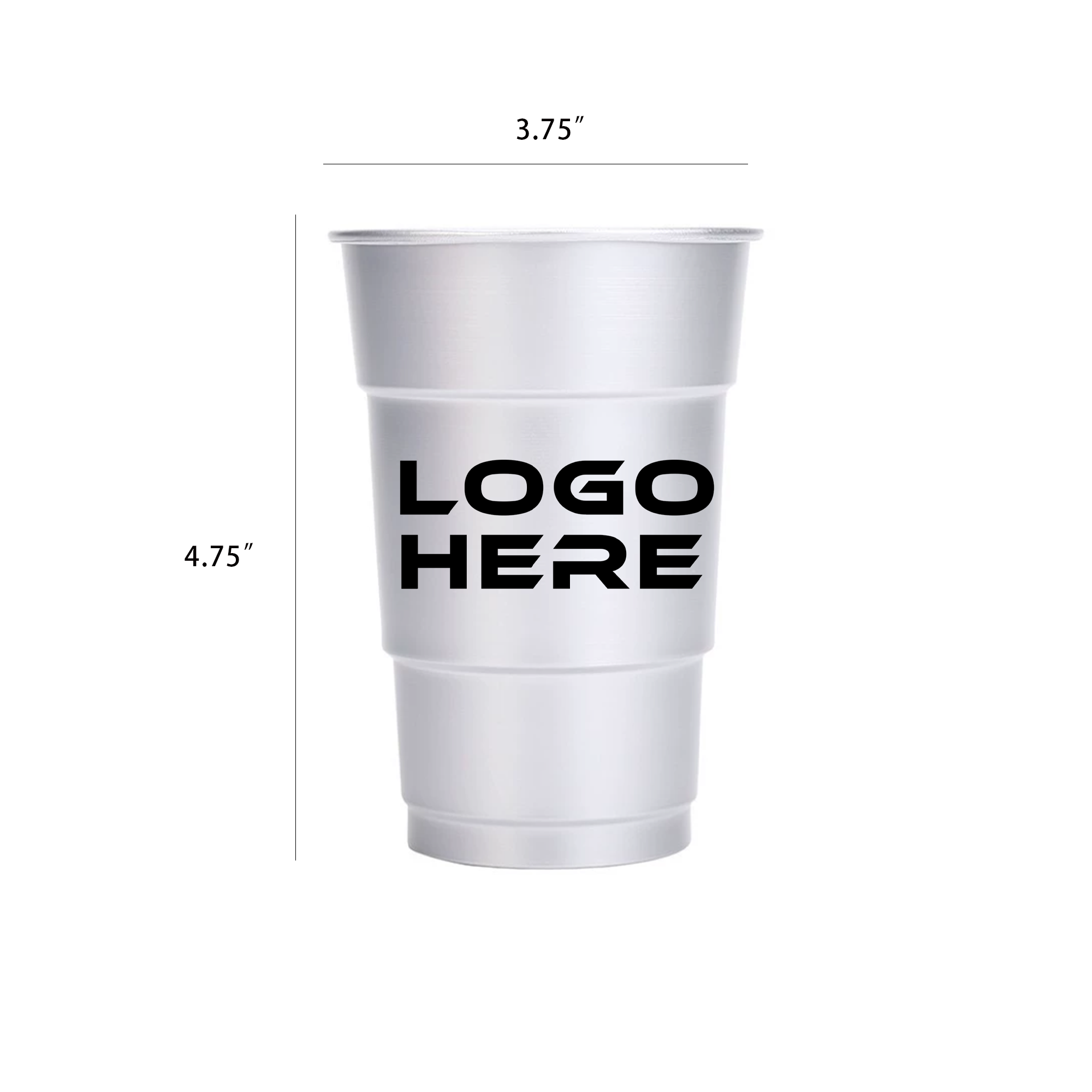 Recycled Aluminum Stadium Party Cup 16oz. 1