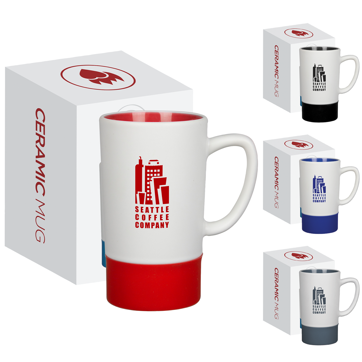 16 Oz Monument Ceramic Mug With Silicone Accent 2