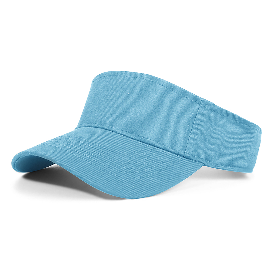 Stock Solid Color Cotton Visor - Sports Style 18