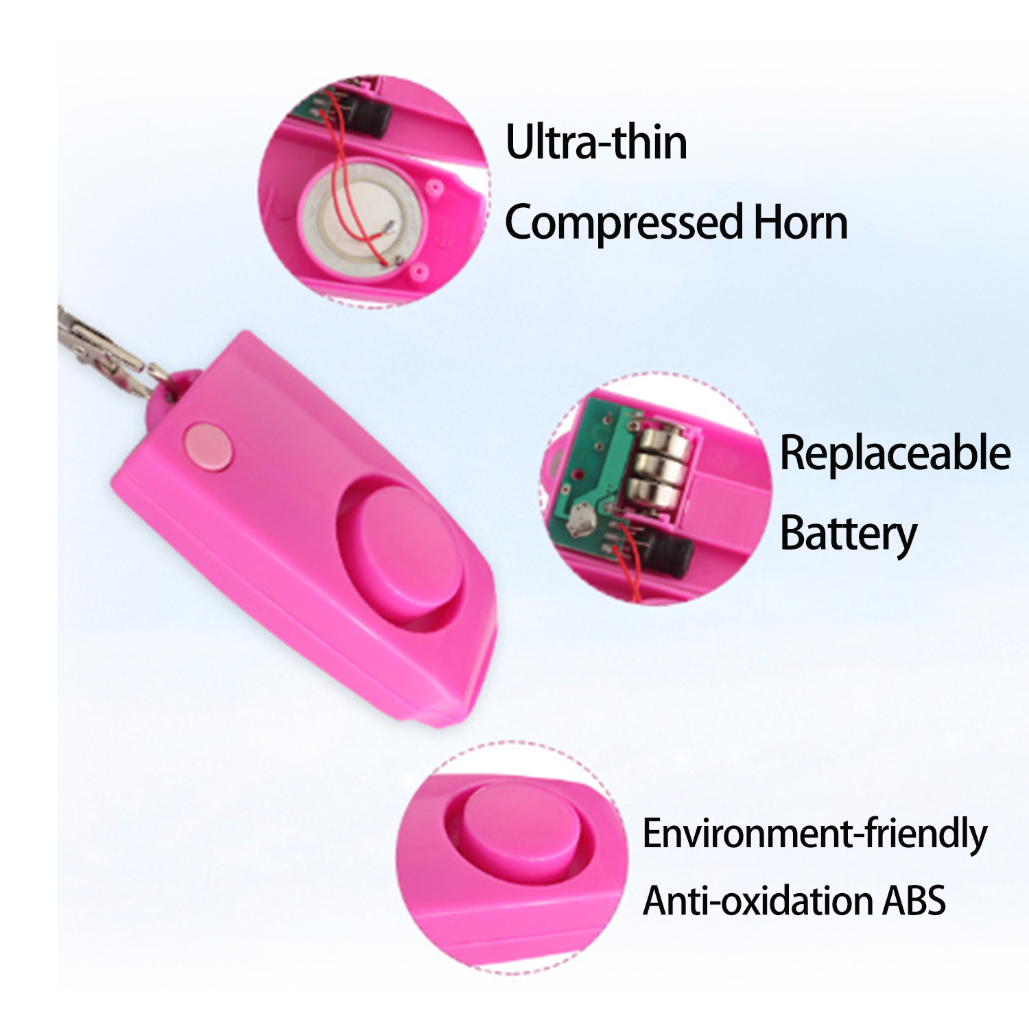 Square Alarm Key Chain 3
