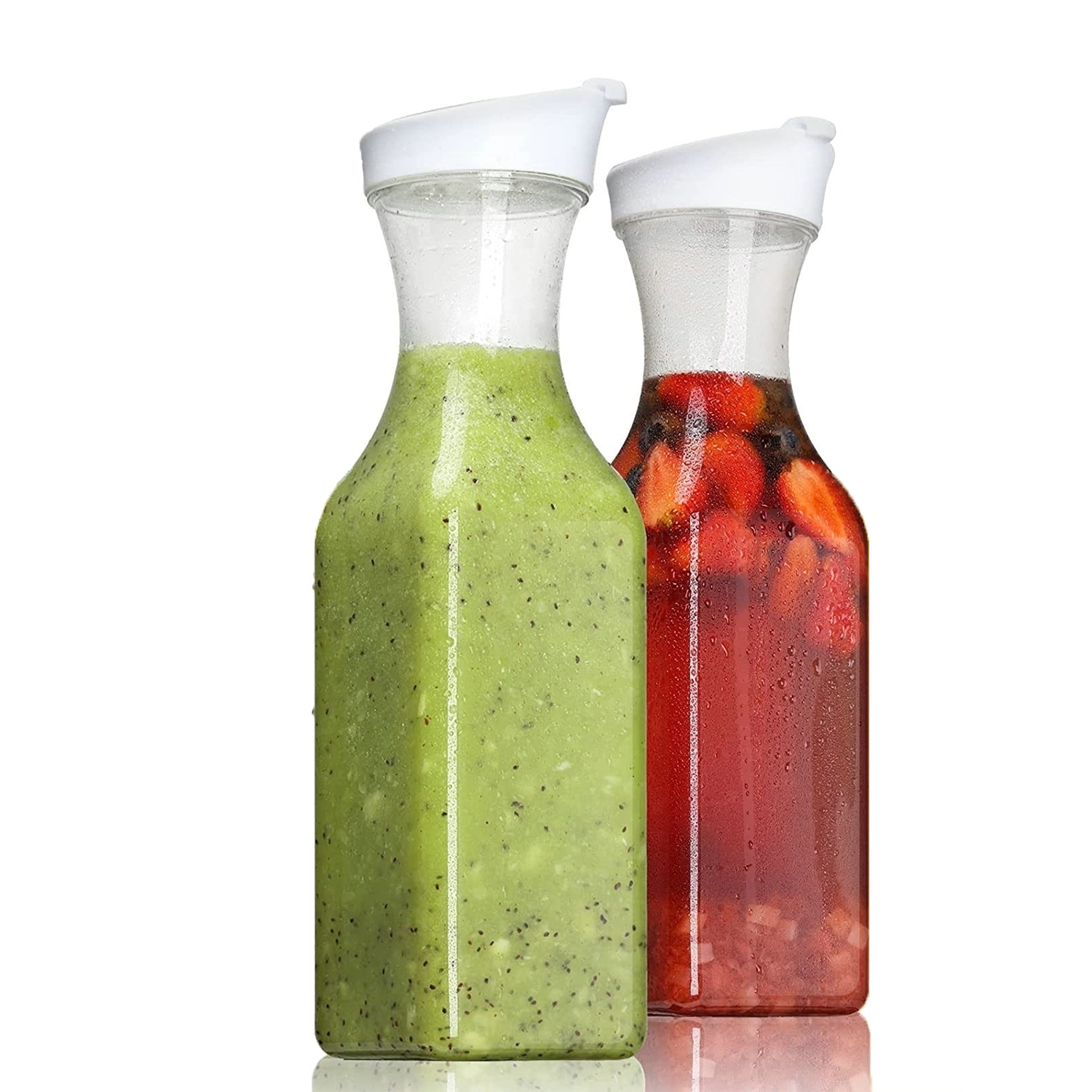 50OZ square transparent plastic juice pot 2
