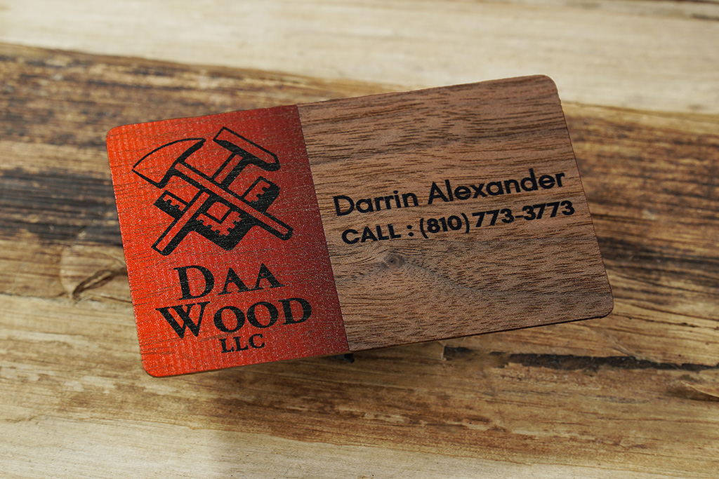 24 Hour Wood Business Cards 56