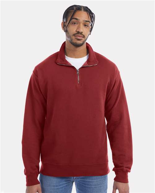 Unisex Garment-Dyed Quarter-Zip Sweatshirt - GDH425 29