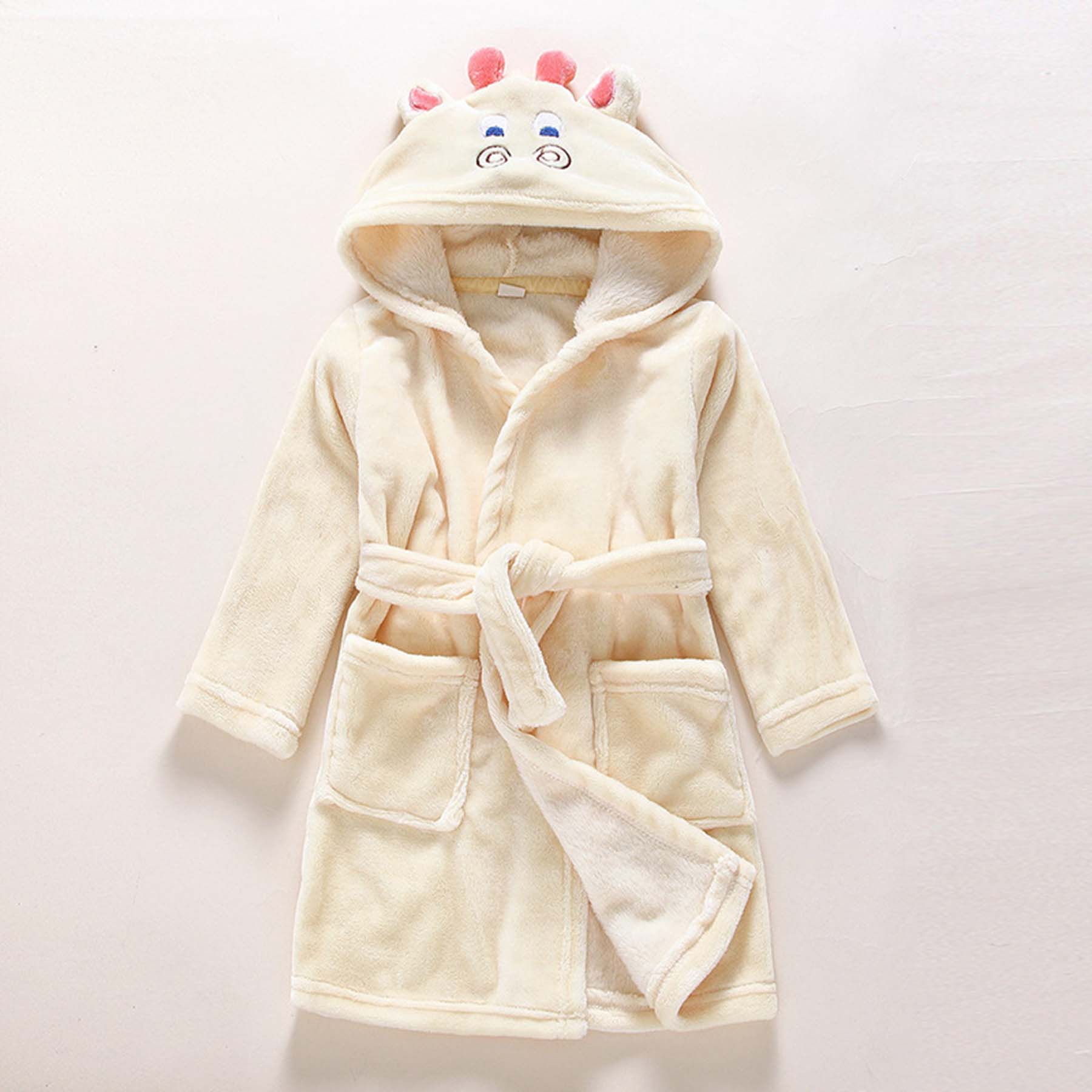 Unisex Baby Plush Animal Face Robe 8