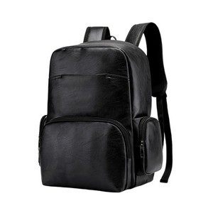 PU Leather Laptop Backpack With USB Charging Port 3