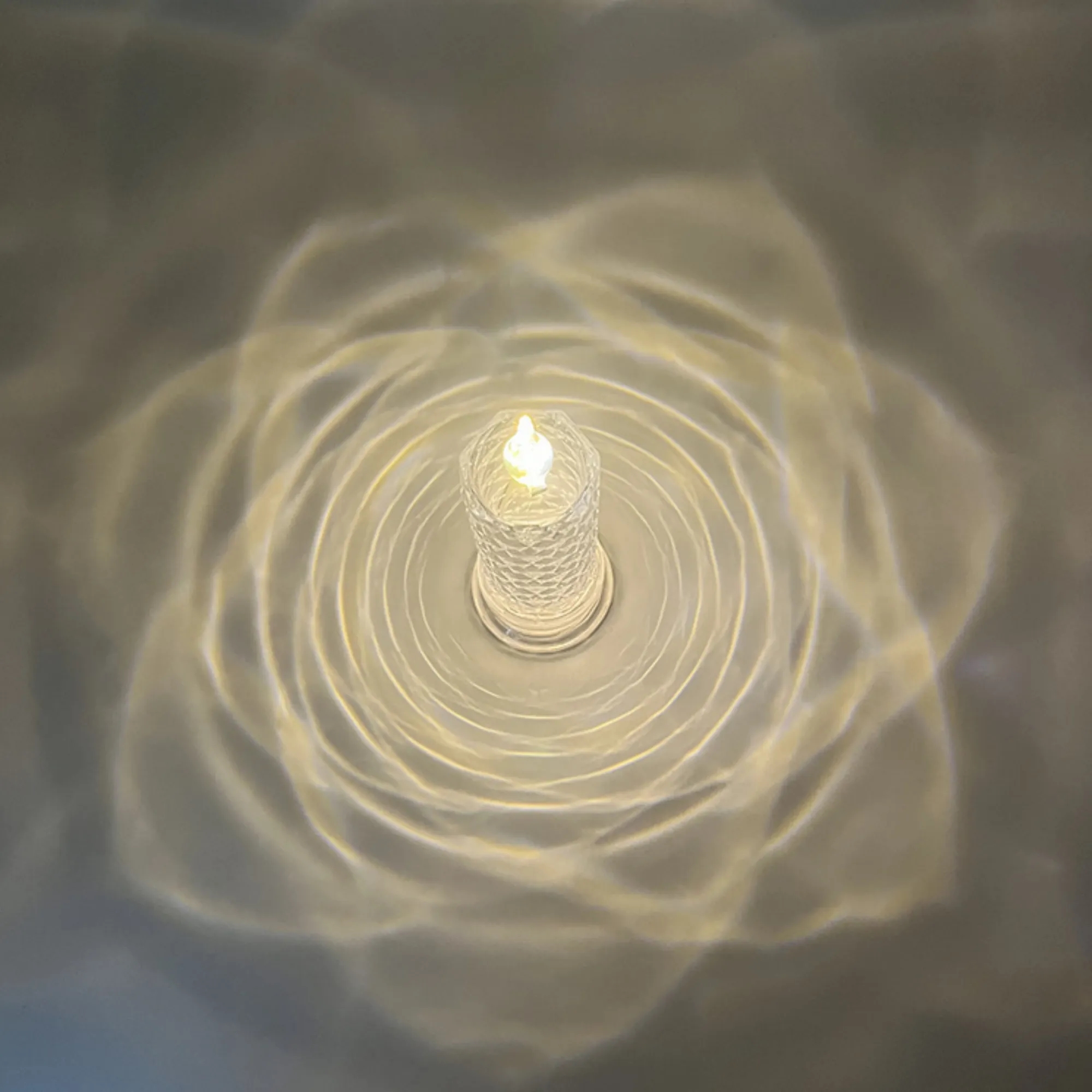 Rose Pattern Refracting Halo Projection LED Candle Light 5