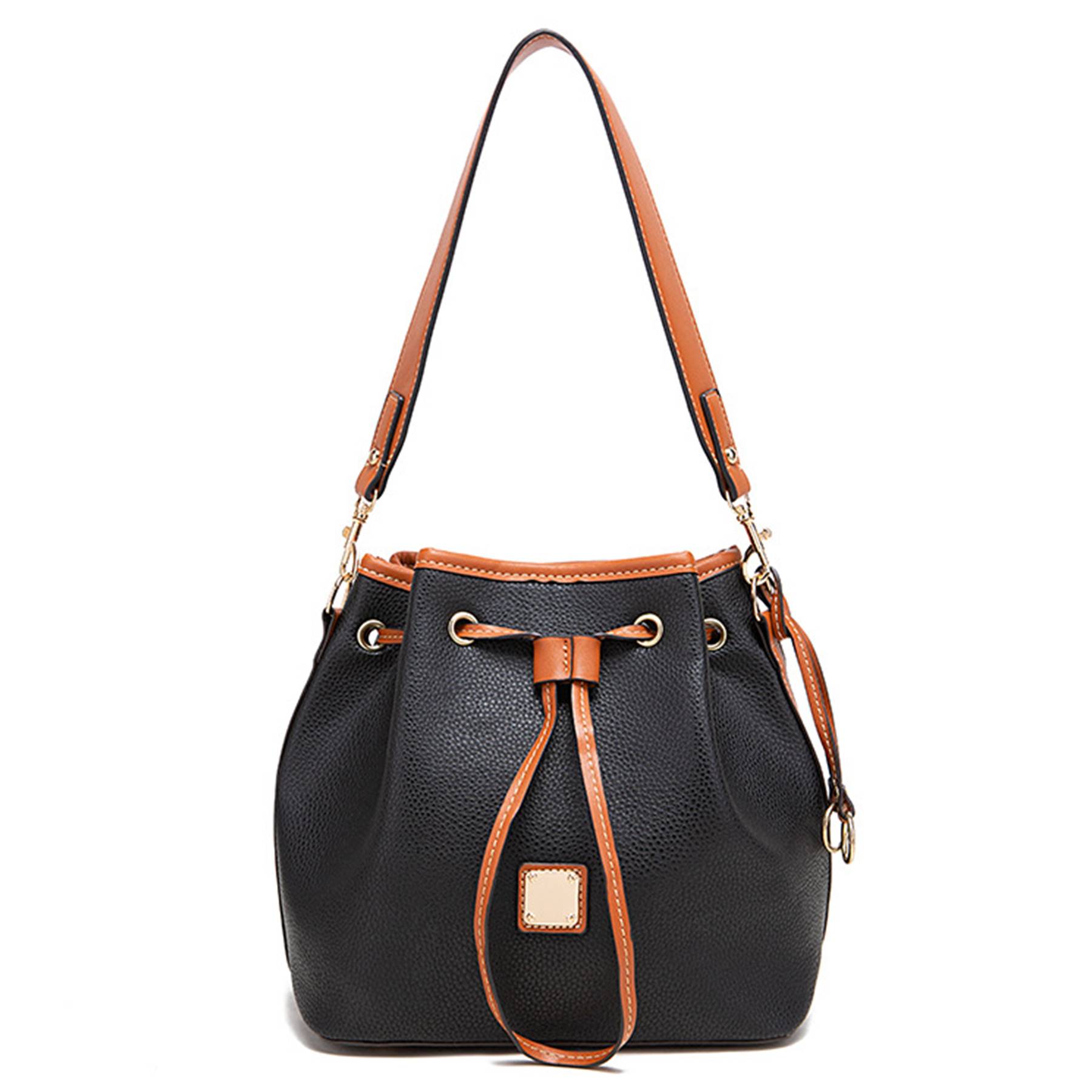 PU Large capacity cross-body bucket bag 2