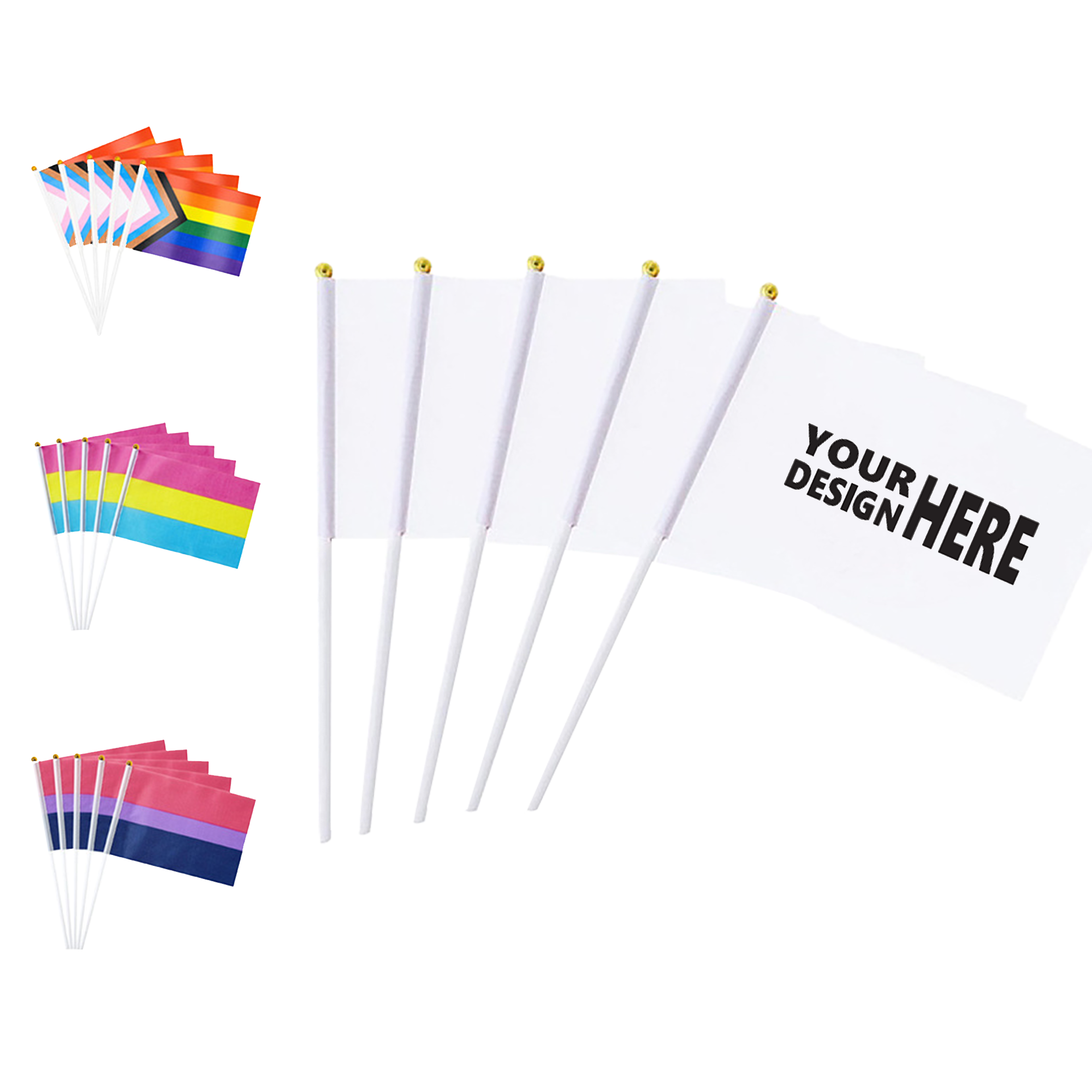 Multi-Color Hand-Operated Flag 4