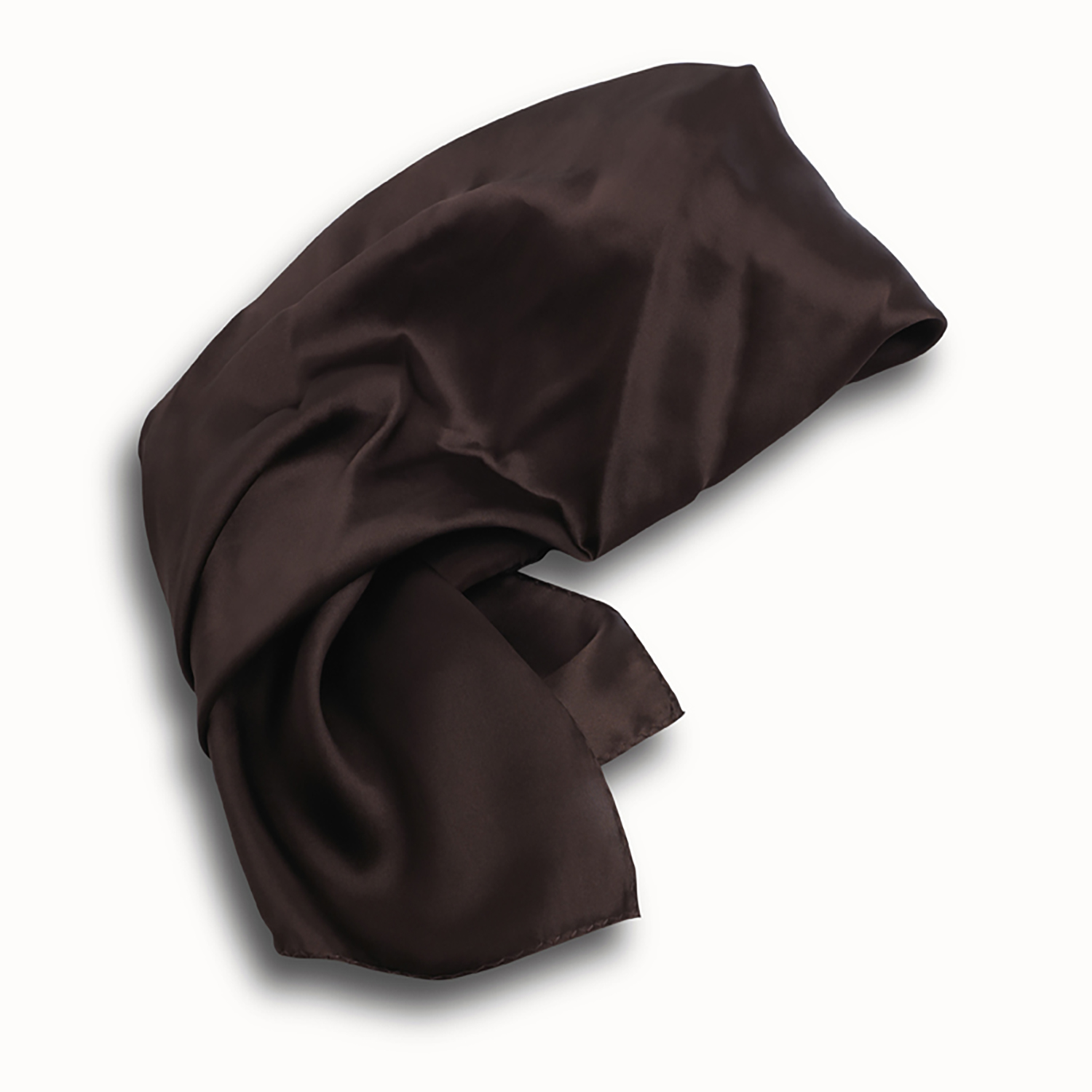 Discontinued - Brown Silk Scarf - 30"x30" 2