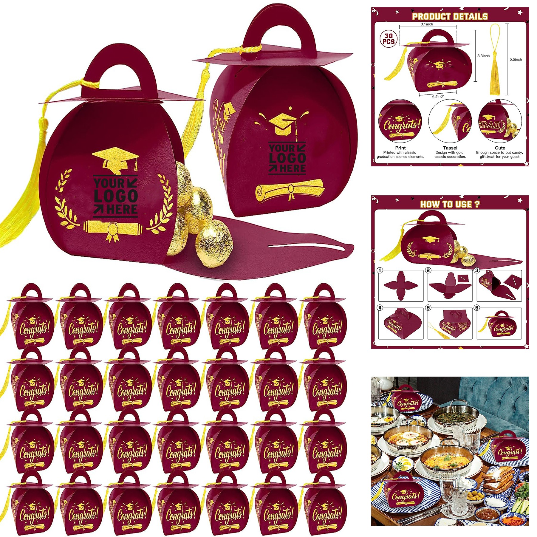 2023 2024 2025 2026 2027 Graduation Cap Gift Candy Boxes Treat Box 1